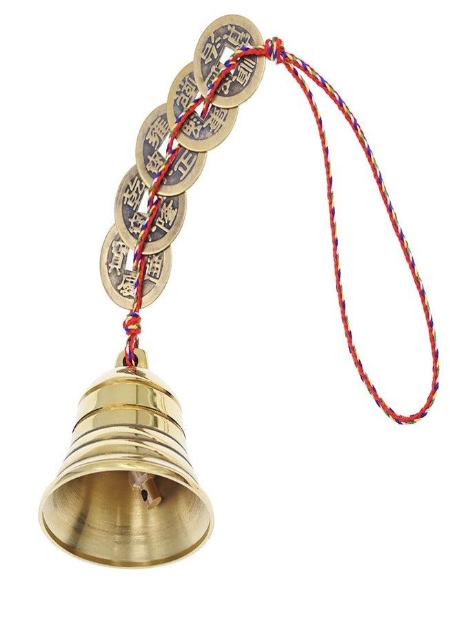 KMOATIM Chinese Decor Feng Shui Coins Bell - Brass Hanging Charms Home Door Knob Supplies Decoration Protection for Wealth,Luck - Image 1